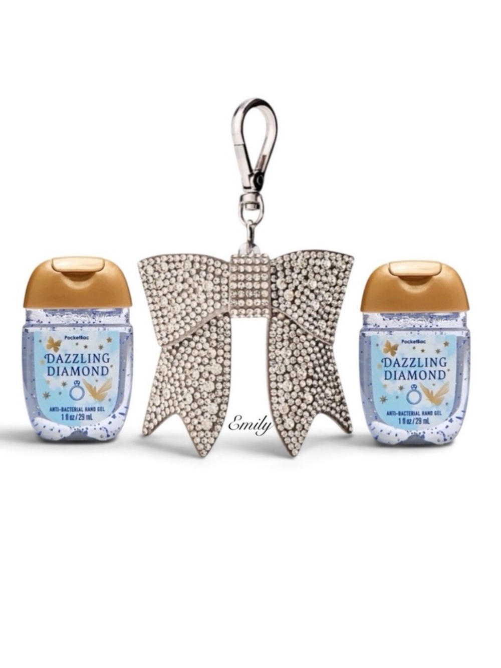 Bath & Body Works Rhinestone Bow Pocketbac Holder Trio